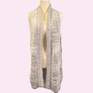 NWT Christopher & Banks Grey Eyelash Vest